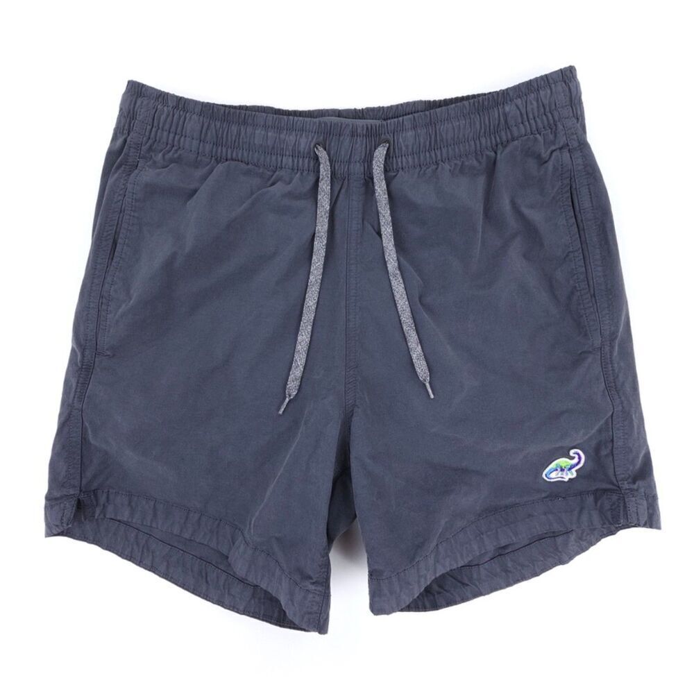NEW Bonobos 5 Inch Swim Trunks Board Shorts Volley Gray Dinosaur Embroidered XS